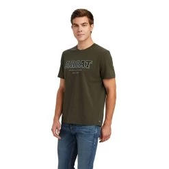 Ariat Mens Varsity T-Shirt β Forest Mist