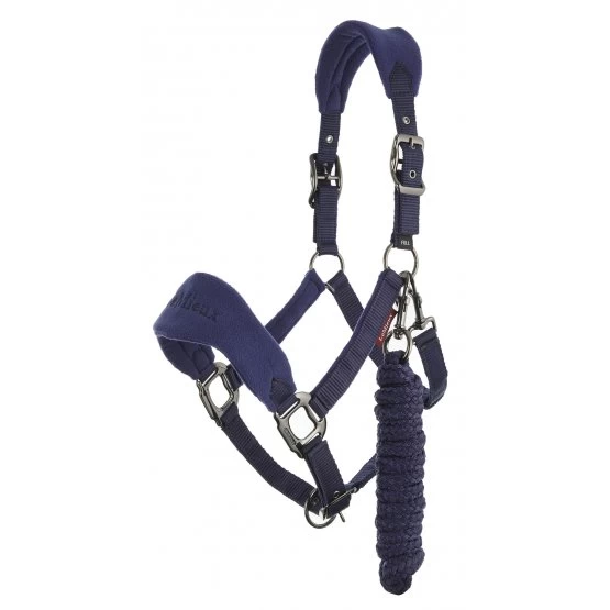 LeMieux Vogue Fleece Headcollar & Leadrope – Ink Blue / Navy - Image 2