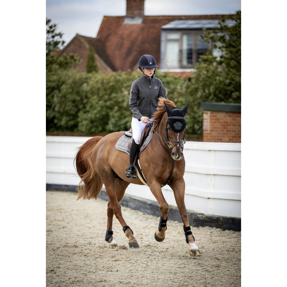 LeMieux Carbon Mesh Close Contact Square – Grey - Image 3