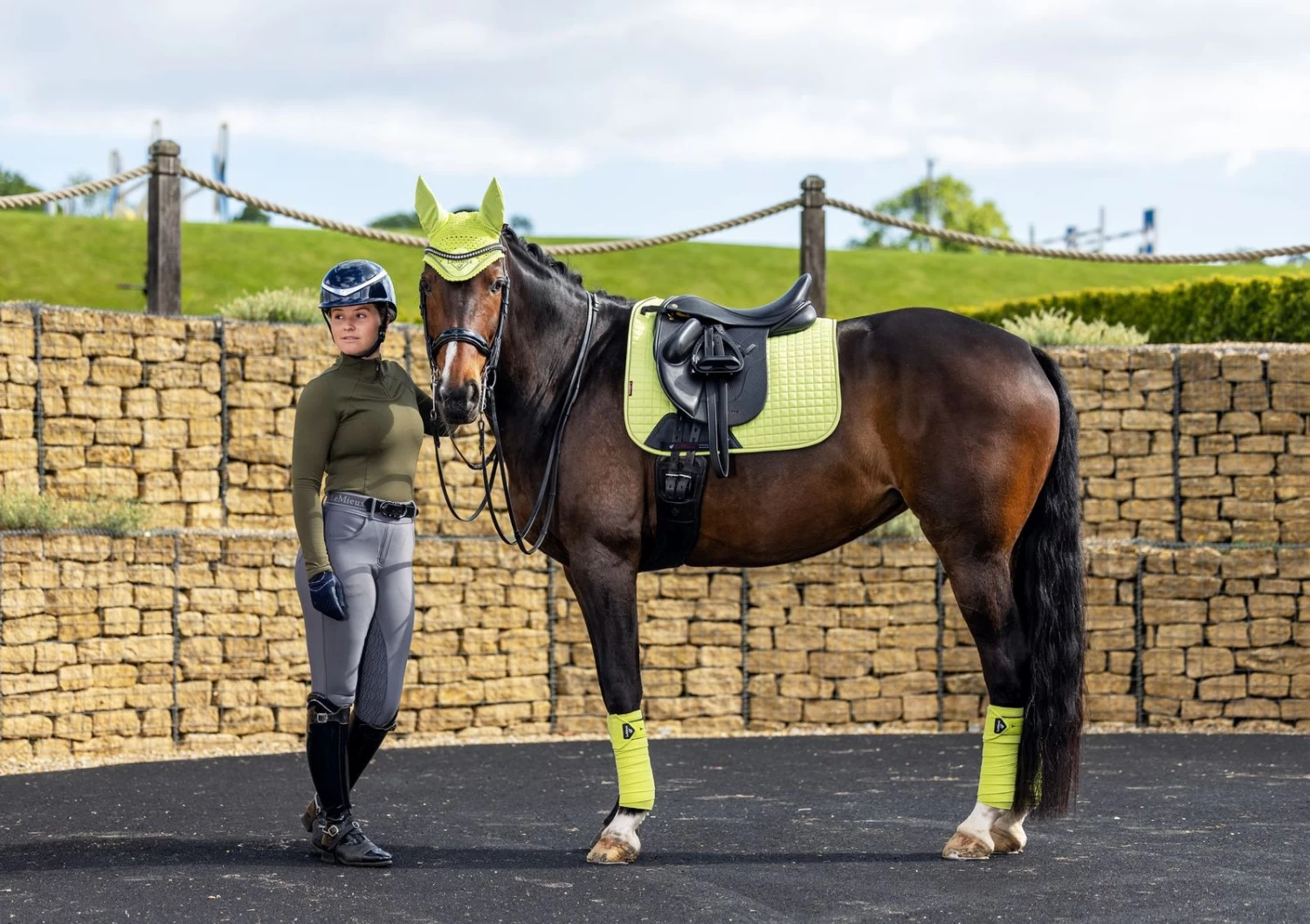 LeMieux Dressage Suede Square – Kiwi - Image 2