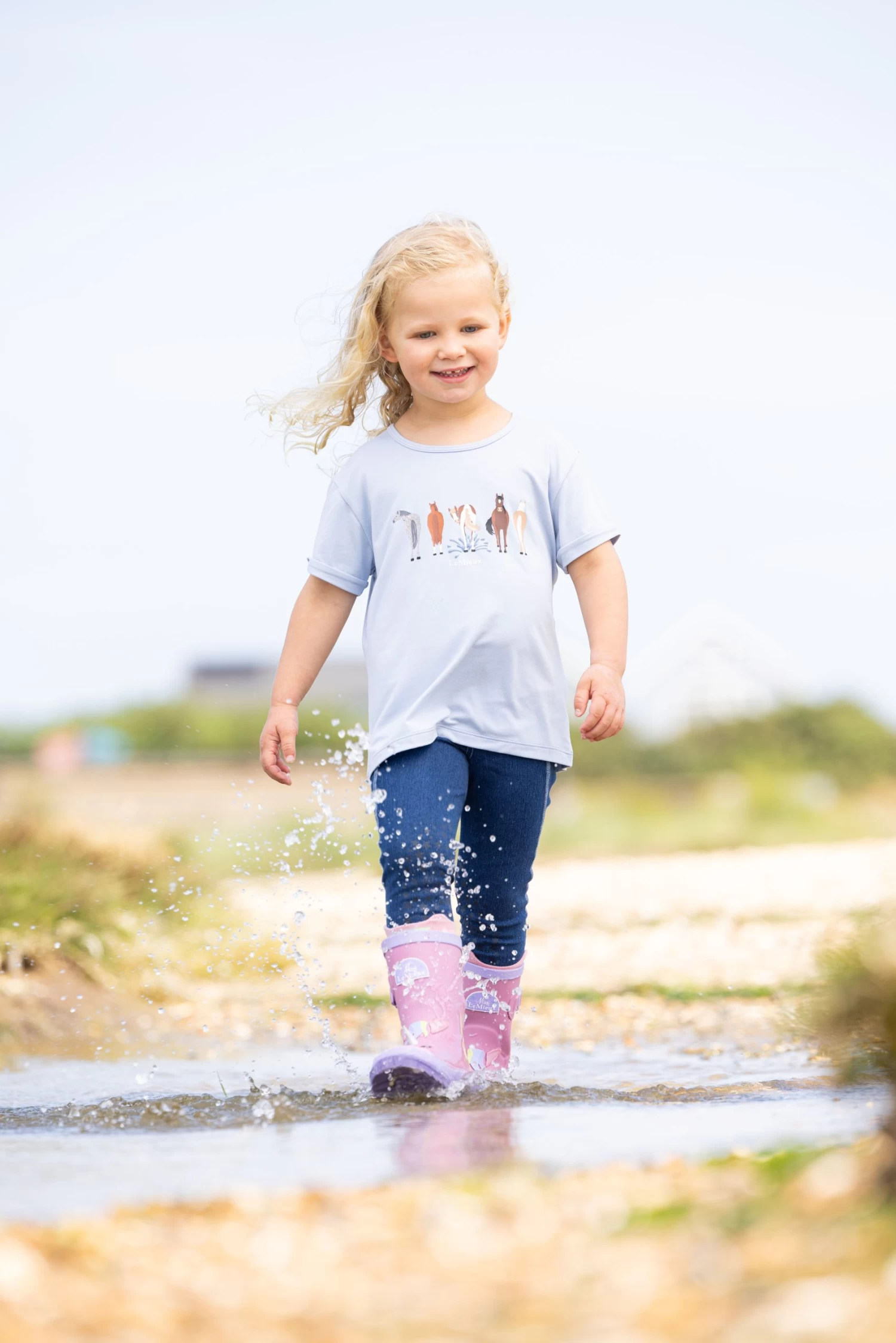 LeMieux Mini Puddle Pals T-Shirt – Mist - Image 2