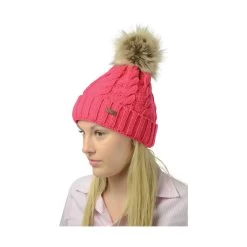 Hy Equestrian Melrose Cable Knit Bobble Hat