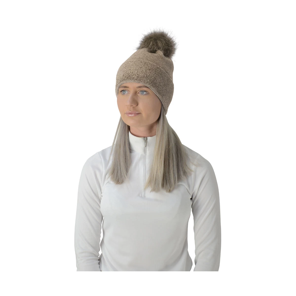Hy Equestrian Alaska Diamante Bobble Hat - Image 5