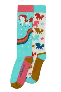Toggi Socks – Ladies – 2 Pack – Rainbow Horse