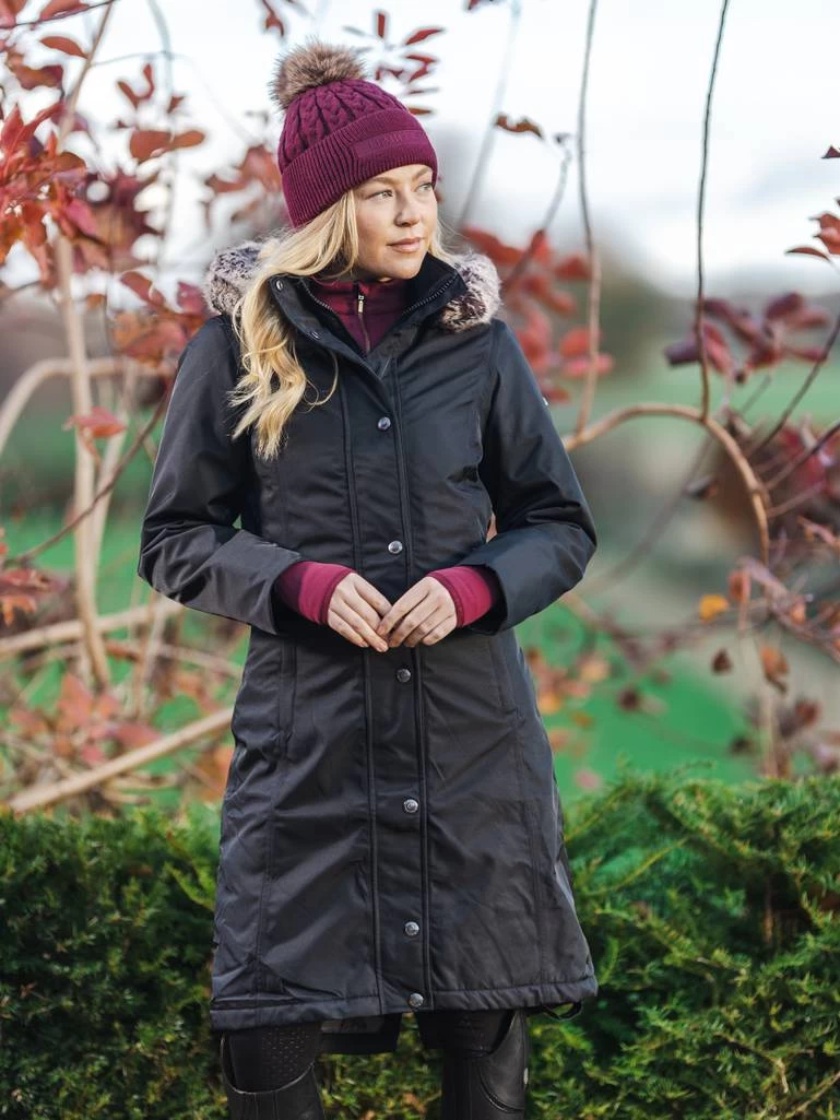 LeMieux Clara Cable Beanie – Merlot - Image 2