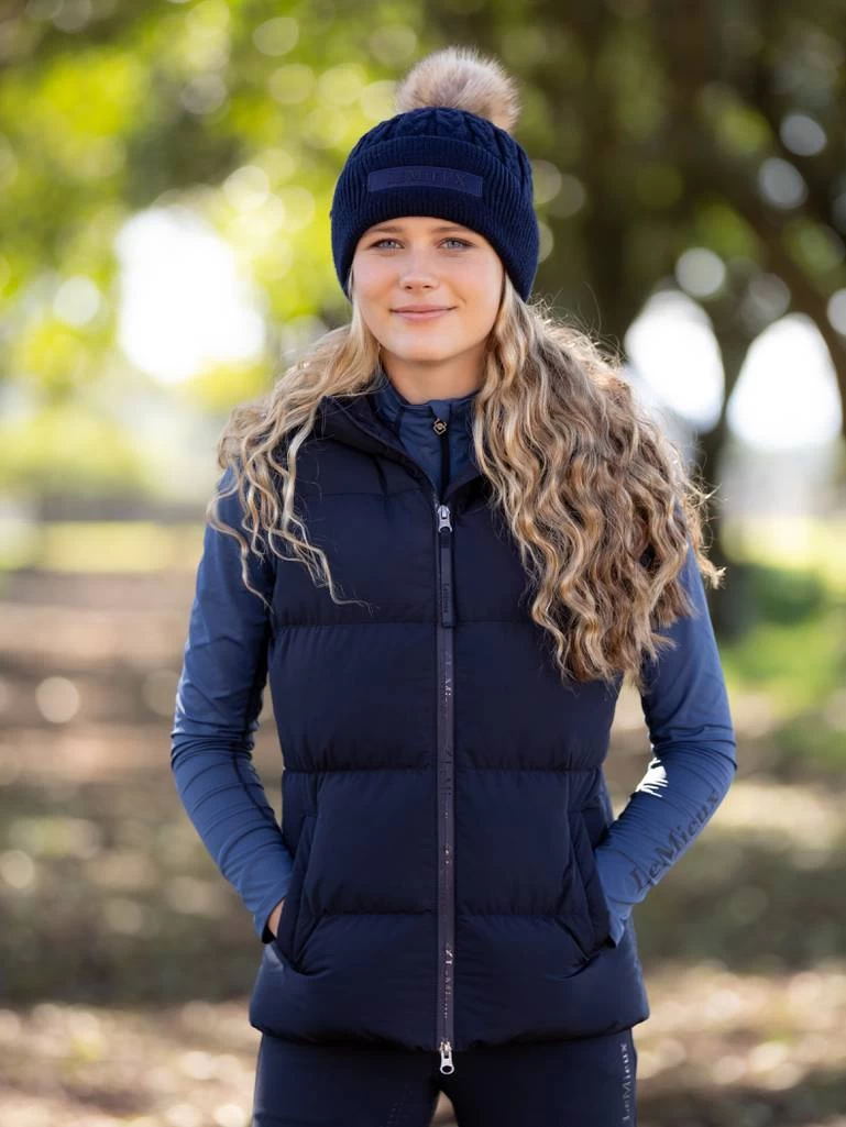 LeMieux Clara Cable Beanie – Navy - Image 2