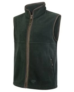 Hoggs Of Fife Men’s Stenton Technical Fleece Gilet – Pine