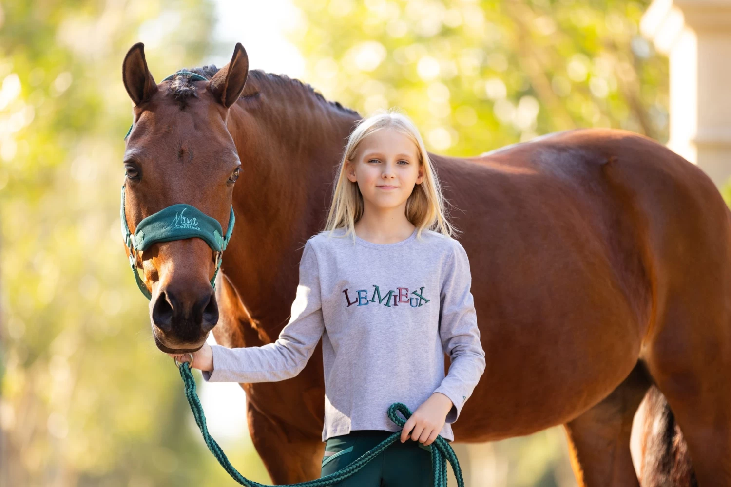 LeMieux Mini Jamie Long Sleeve Top – Grey - Image 2