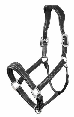 LeMieux Leather Stitched Headcollar – Black