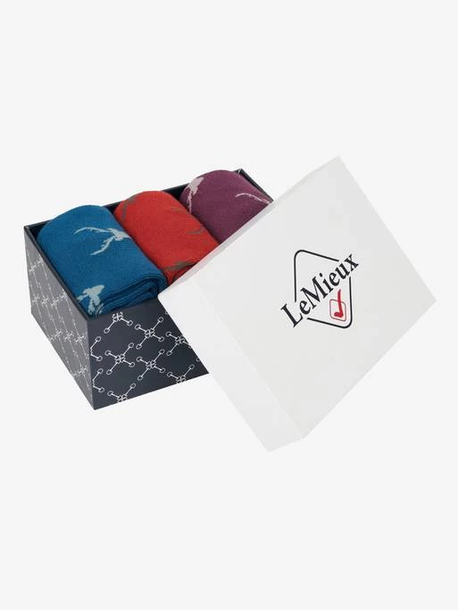 LeMieux Valencia Bamboo Socks β Three Pairs β Stags - Image 2