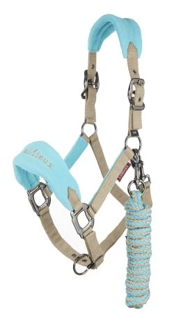 LeMieux Vogue Fleece Headcollar & Leadrope – Azure