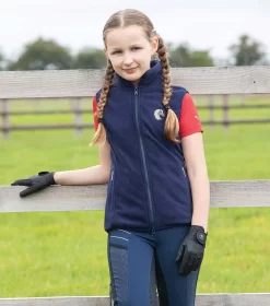 Premier Equine – Girls SelliaFleece Riding Gilet – Navy