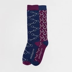 Toggi Socks – Ladies – 2 Pack – Horse Bit & Shoe