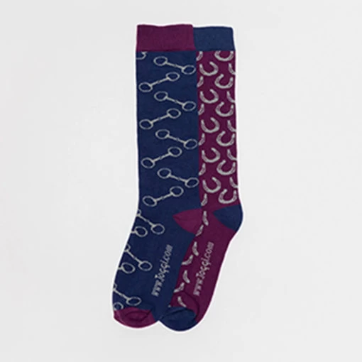 Toggi Socks β Ladies β 2 Pack β Horse Bit & Shoe